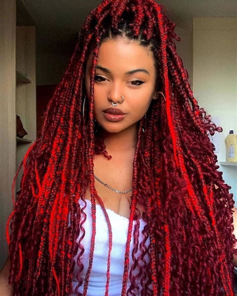 Maybe you would like to learn more about one of these? Red Box Braids ||25 Fabulous Braided Hairstyles Ideas in ...