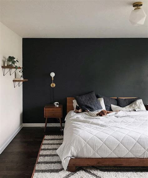 10 Black Wall Bedroom Ideas