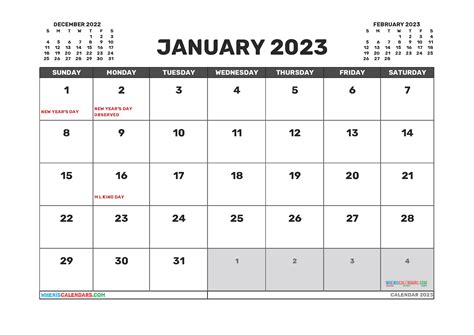 Printable Calendar For Jan 2023 Time And Date Calendar 2023 Canada