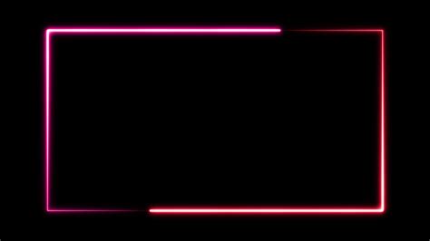 Neon Line Box Abstract Neon Line Frame Neon Light Line Background