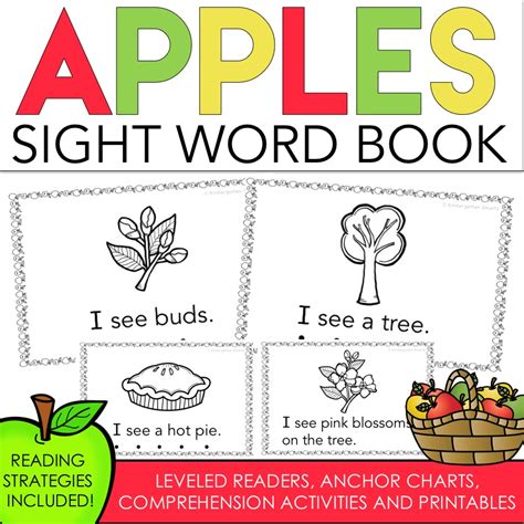 Teach sight words with these fun sight word activities for kids in preschool, kindergarten, and first grade. Apples Sight Word Book with a FREEBIE - Kindergarten Smarts