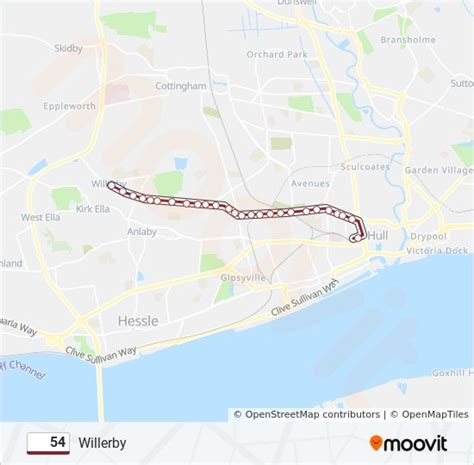 54 Route Schedules Stops And Maps Willerby Updated