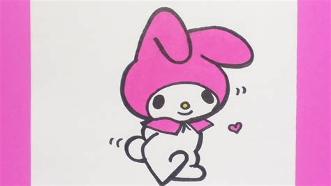 How To Draw Cute My Melody From Sanrio Youtube