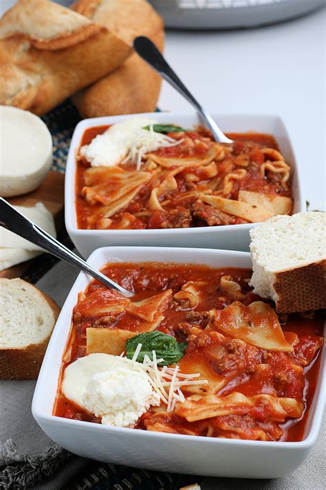 crockpot lasagna soup the rockstar mommy