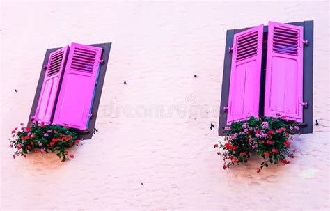 Pink Windows Stock Photo Image Of Building Home Detail 8981212