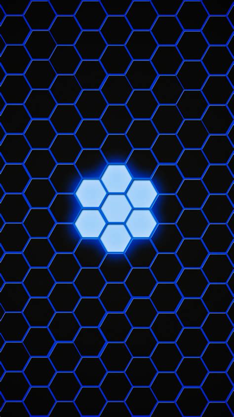 Blue Hexagon Wallpapers Wallpaper Cave