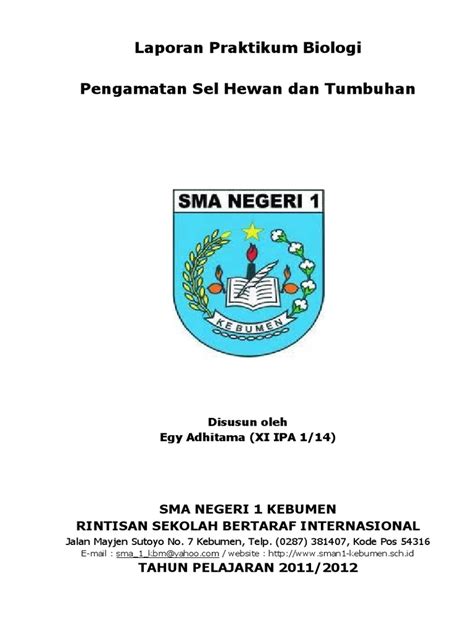 Semoga dapat bermanfaat bagi peserta didik untuk menjadi generasi smart indonesia. Laporan Sel Hewan Dan Sel Tumbuhan