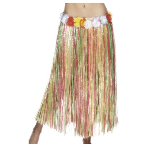 Hawaiian Multi Coloured Hula Grass Skirt Adult Size Lets Party