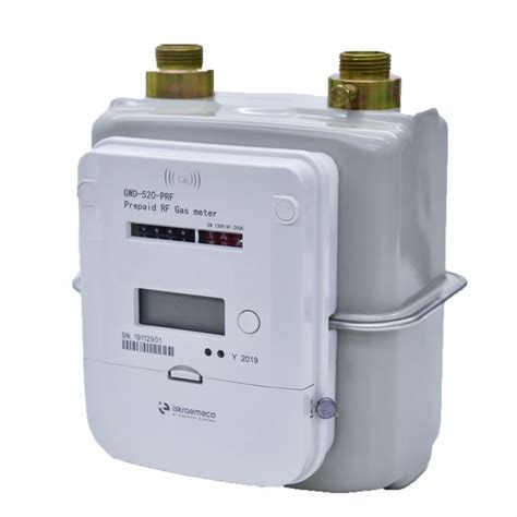Prepaid Rf Card Smart Gas Meter Lcd Display Ip65 Protection Zg D 40