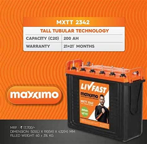 Livfast Maxximo Mxtt Battery At Rs Coimbatore Id