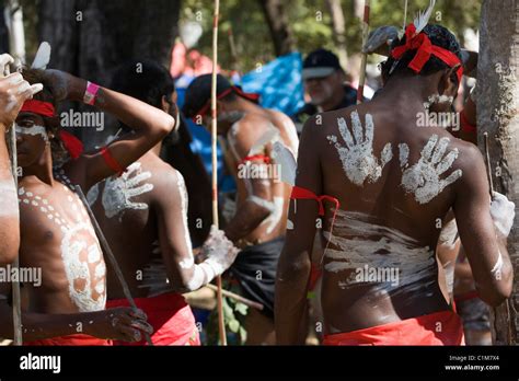 indigenous dancers from the yarrabah community at the laura aboriginal dance festival laura