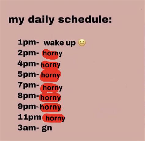 My Daily Schedule 1pm Wake Up My Daily Schedule 1pm Wake Up Know Your Meme