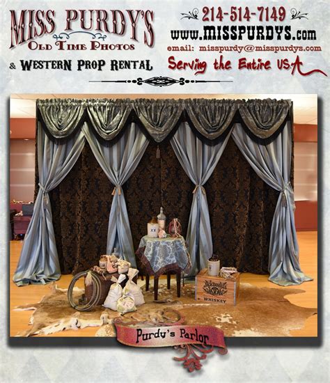 “purdys Parlor” Photo Backdrop And Western Decorations For Rent In
