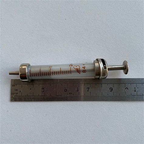 Vintage Medical Syringe For Injections 2 Ml Record Type With Etsy
