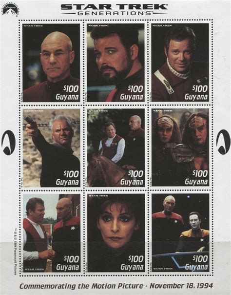 Star Trek Postal Stamps And Souvenir Sheets 02