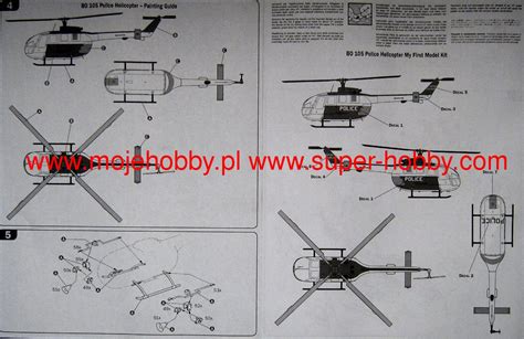 Bo 105 Police Helicopter My First Model Kit Italeri 12003