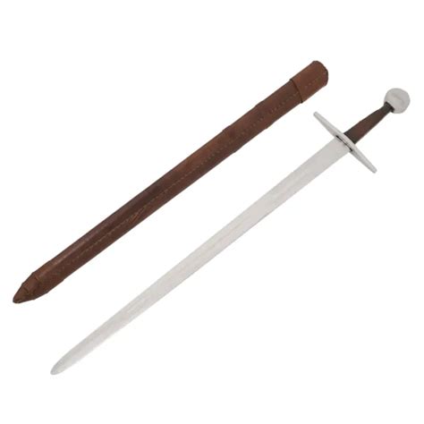 Medieval One Handed Sword Carbon Steel Hand Forged Classic With Leather