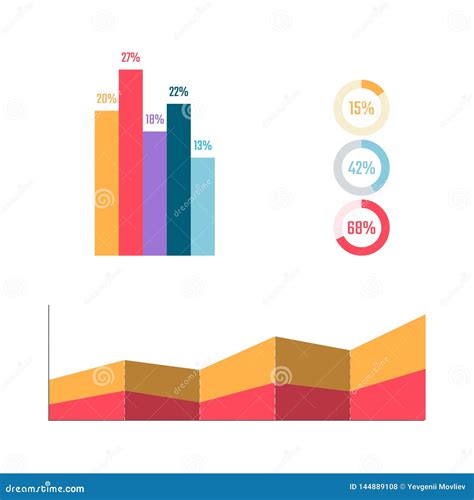 Elementos De Infographic Gr Fico E Diagrama De Bisness Tabela Dos Por Cento Plano De Marketing