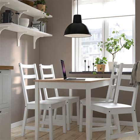 Lerhamn Nordviken Table And 4 Chairs Light Antique Stain White Stain