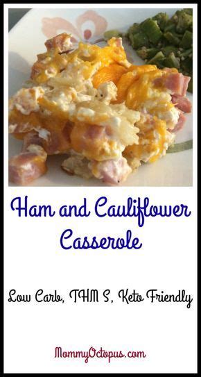 Your family is sure to love this leftover makeover. Ham and Cauliflower Casserole - Low Carb, THM S, Keto ...