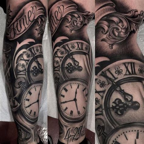 Clock Tattoo Tattoo Insider Clock Tattoo Clock Tattoo Sleeve Old