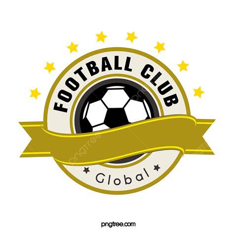 Gambar Logo Klub Sepak Bola Kuning Bulat Retro Klub Logo Klub Bundar