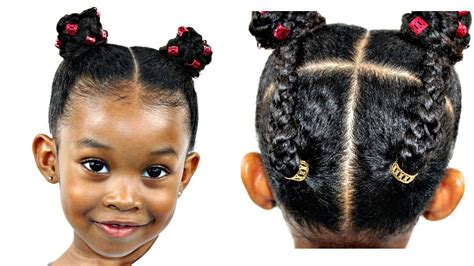 Check out these adorable natural hairstyles for kids! Hair Tutorial For Little Girls | Natural Hairstyles - YouTube