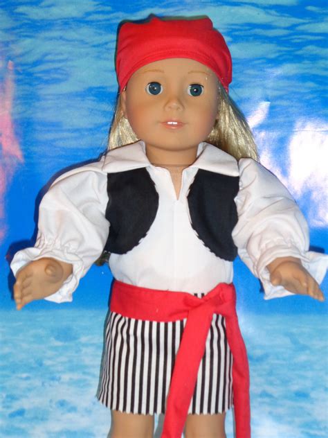 Pirate Halloween Costume For 18 Dolls Handmade In Usa Etsy Pirate
