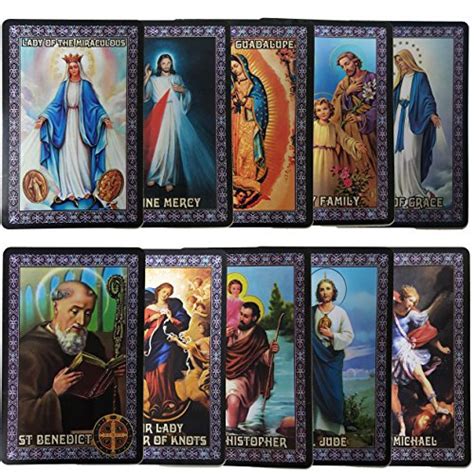 Pack Of 54 Assorted Holy Cards With Catholic Saints And Prayers Nocreem