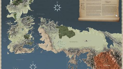 Map Of Westeros With Distances Maps Of The World