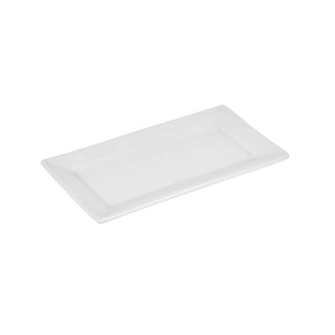 Assiette Plate Rectangulaire Porcelaine Blanc