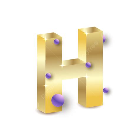 H Letter Vector Art Png Golden 3d Letter H H Shiny Alphabet Png