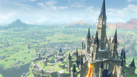 The Landscape From Hyrule Castle Hyrule Warriors Breath Of The Wild