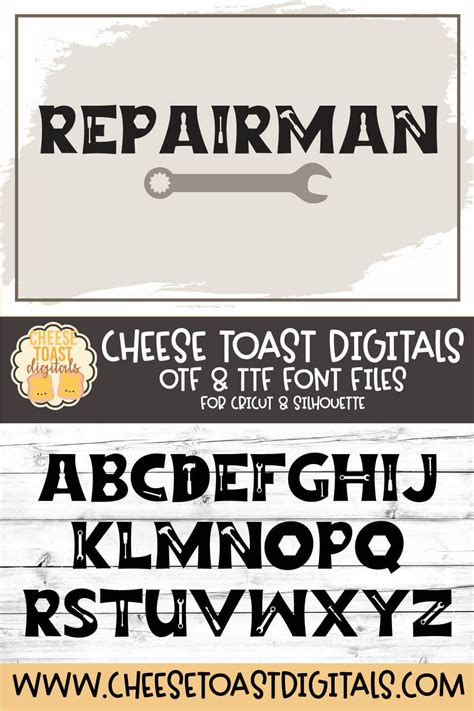 Repairman A Fun Tool Font Dad Font Fathers Day Hammer Etsy