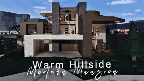 Warm Hillside Modern Mansion K NO LARGE PLOT Bloxburg YouTube