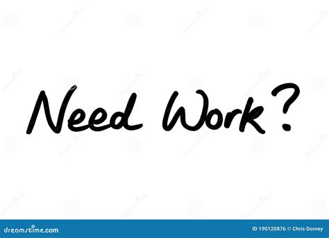 Need Work Stock Illustration Illustration Of Asking 190120876