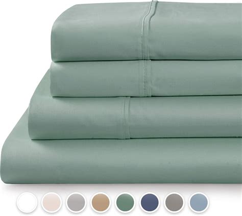 Tranquil Nights 600 Thread Count 100 Cotton Bed Sheet Set 4 Piece