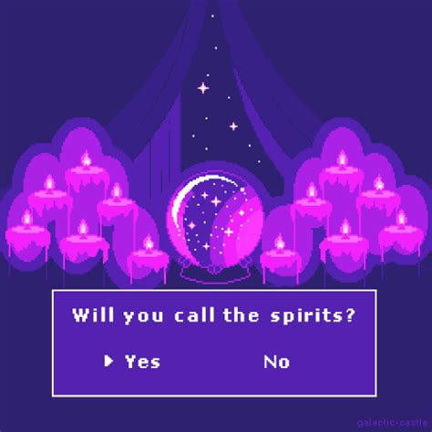 An Image Of A Purple Screen With The Words Will You Call The Spirits