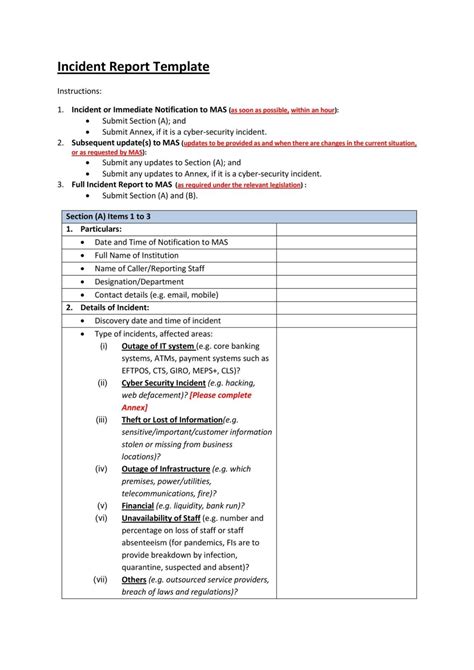 10 Free Incident Report Templates Excel Pdf Formats