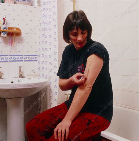 Diabetic Woman Injecting Herself With Insulin Stock Image M7250172