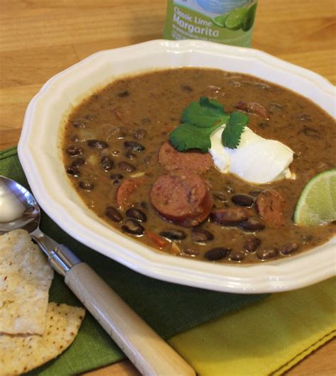 Spicy Black Bean And Smoked Sausage Soup Sausage Soup Recipes
