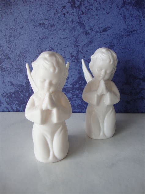 Vintage Angel Figurines Praying Schmid Bros By Wintervillewonders