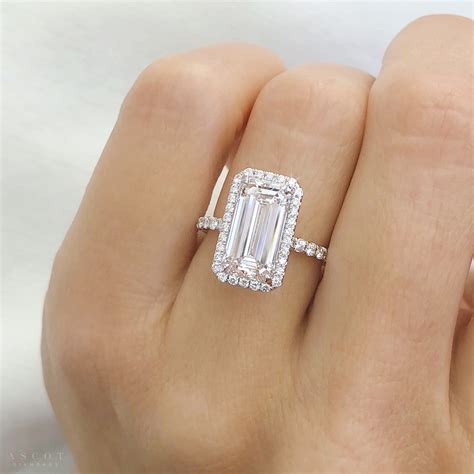 Black Emerald Cut Diamond Ring Weddingvenuesone