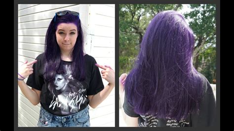 How To Dye Your Hair Purple No Bleach Youtube