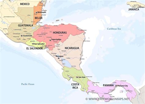 Central America Maps Freeworldmaps Net