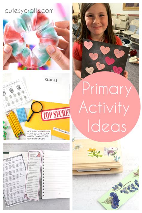 Fun Primary Activity Ideas For Kids Cutesy Crafts Activity Day