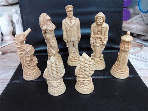 Nautical Theme Chess Set Molds Etsy