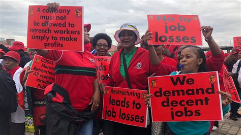 South African Unions On National Strike Over Job Losses Peoples World