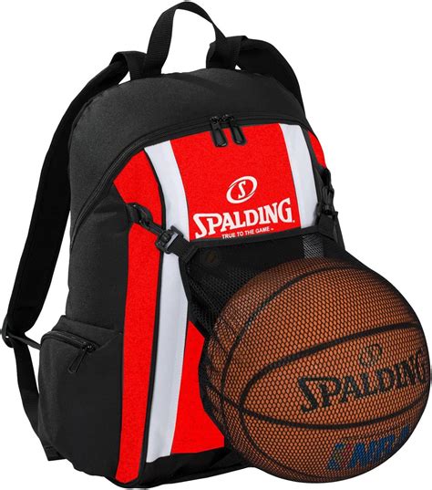 Spalding Basketball Rucksack Rotschwarz Incl Ballnetz Amazonde