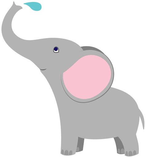 Cute Elephant Clipart Svg File